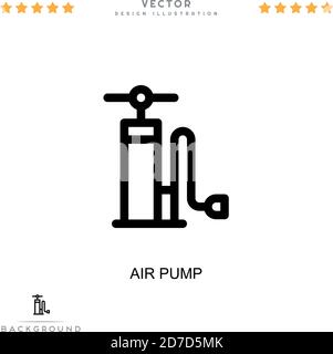 Symbol für Luftpumpe. Einfaches Element aus der digitalen Störungs-Sammlung. Line Air Pumpe Symbol für Vorlagen, Infografiken und mehr Stock Vektor