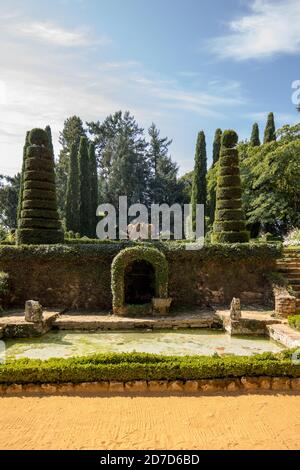 Eyrignac, Frankreich - 2. September 2018: Das malerische Jardins du Manoir d Eyrignac in der Dordogne. Frankreich Stockfoto