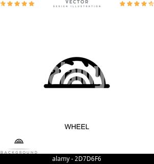 Radsymbol. Einfaches Element aus der digitalen Störungs-Sammlung. Linienrad-Symbol für Vorlagen, Infografiken und mehr Stock Vektor