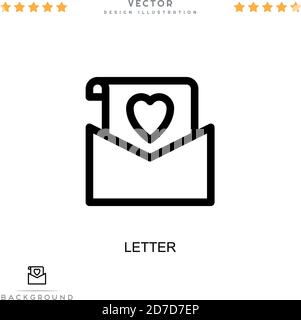 Buchstabensymbol. Einfaches Element aus der digitalen Störungs-Sammlung. Linienbrief-Symbol für Vorlagen, Infografiken und mehr Stock Vektor