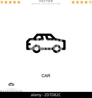 Auto-Symbol. Einfaches Element aus der digitalen Störungs-Sammlung. Linienauto-Symbol für Vorlagen, Infografiken und mehr Stock Vektor