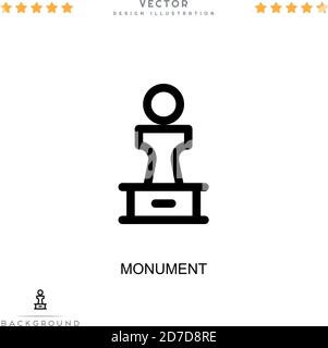 Monument-Symbol. Einfaches Element aus der digitalen Störungs-Sammlung. Line Monument Symbol für Vorlagen, Infografiken und mehr Stock Vektor