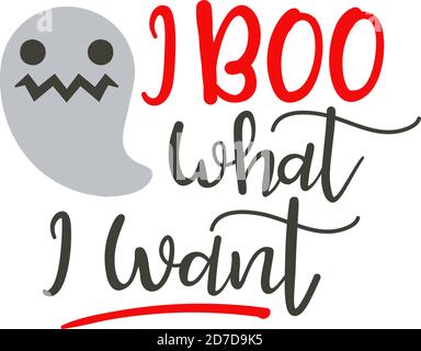 ich buh, was ich will - Halloween Zitat Design Stock Vektor