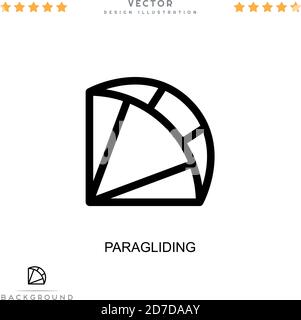 Gleitschirmfliegen Symbol. Einfaches Element aus der digitalen Störungs-Sammlung. Line Paragliding Symbol für Vorlagen, Infografiken und mehr Stock Vektor