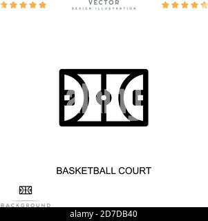 Basketball-Symbol. Einfaches Element aus der digitalen Störungs-Sammlung. Linie Basketball Court Symbol für Vorlagen, Infografiken und mehr Stock Vektor