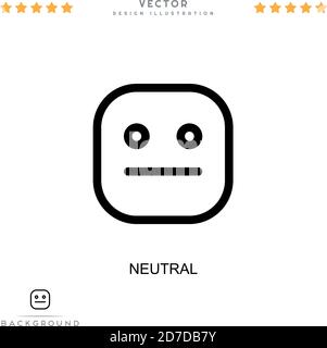 Neutrales Symbol. Einfaches Element aus der digitalen Störungs-Sammlung. Linienneutrales Symbol für Vorlagen, Infografiken und mehr Stock Vektor