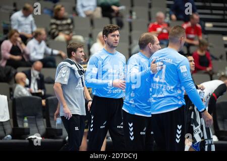 Aalborg, Dänemark. Oktober 2020. Niklas Landin (1) vom THW Kiel beim EHF Champions League-Spiel zwischen Aalborg Handball und THW Kiel in der Jutlander Bank Arena in Aalborg. (Foto Kredit: Gonzales Foto/Alamy Live News Stockfoto