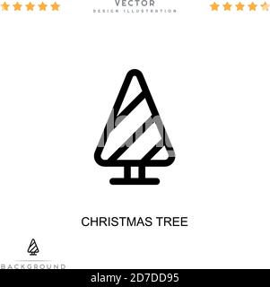 Weihnachtsbaum-Ikone. Einfaches Element aus der digitalen Störungs-Sammlung. Linie Weihnachtsbaum Symbol für Vorlagen, Infografiken und mehr Stock Vektor