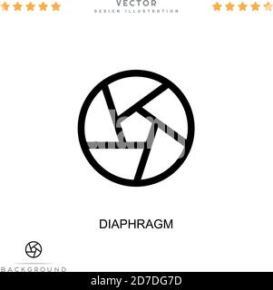 Membransymbol. Einfaches Element aus der digitalen Störungs-Sammlung. Linienmembransymbol für Vorlagen, Infografiken und mehr Stock Vektor
