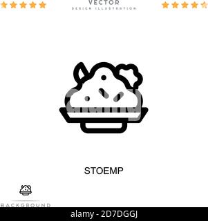 Stoemp-Symbol. Einfaches Element aus der digitalen Störungs-Sammlung. Linie Stoemp Symbol für Vorlagen, Infografiken und mehr Stock Vektor