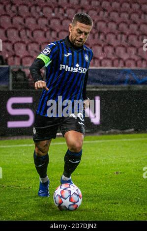 Herning, Dänemark. Oktober 2020. Alejandro Gomez (10) aus Atalanta, der während des UEFA Champions League-Spiels zwischen dem FC Midtjylland und Atalanta in der Gruppe D in der MCH Arena in Herning gesehen wurde. (Foto Kredit: Gonzales Foto/Alamy Live News Stockfoto