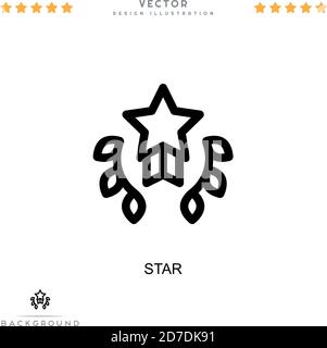 Sternsymbol. Einfaches Element aus der digitalen Störungs-Sammlung. Line Star Symbol für Vorlagen, Infografiken und mehr Stock Vektor