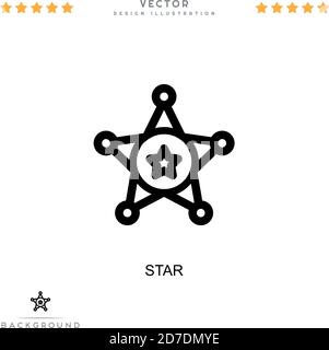 Sternsymbol. Einfaches Element aus der digitalen Störungs-Sammlung. Line Star Symbol für Vorlagen, Infografiken und mehr Stock Vektor