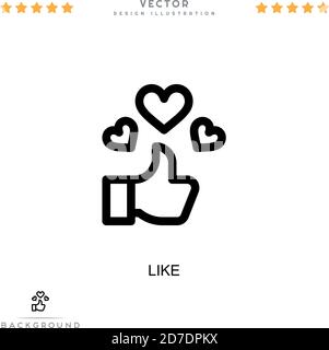 „Gefällt mir“-Symbol. Einfaches Element aus der digitalen Störungs-Sammlung. Linienähnliches Symbol für Vorlagen, Infografiken und mehr Stock Vektor