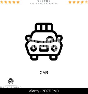 Auto-Symbol. Einfaches Element aus der digitalen Störungs-Sammlung. Linienauto-Symbol für Vorlagen, Infografiken und mehr Stock Vektor