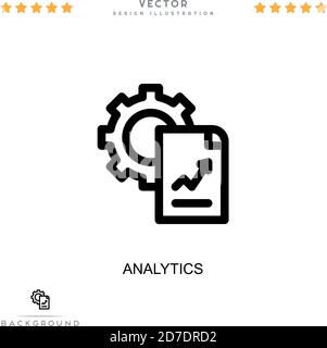Symbol „Analyse“. Einfaches Element aus der digitalen Störungs-Sammlung. Linienanalyse-Symbol für Vorlagen, Infografiken und mehr Stock Vektor