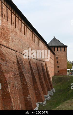 Kreml in Kolomna. Überreste einer Festung aus dem 16. Jahrhundert in der Stadt Kolomna im Osten der Region Moskau. Stockfoto