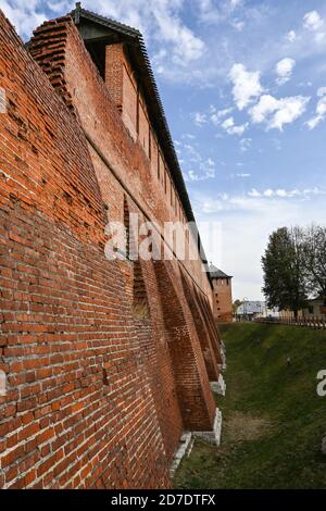 Kreml in Kolomna. Überreste einer Festung aus dem 16. Jahrhundert in der Stadt Kolomna im Osten der Region Moskau. Stockfoto