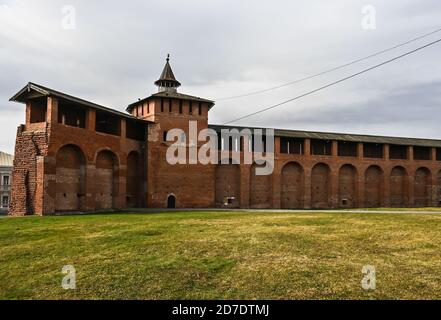 Kreml in Kolomna. Überreste einer Festung aus dem 16. Jahrhundert in der Stadt Kolomna im Osten der Region Moskau. Stockfoto