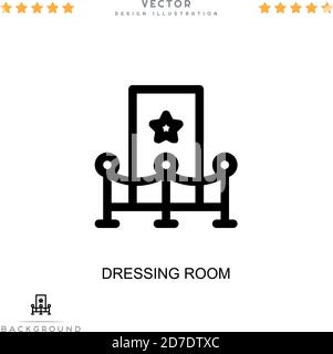 Ankleidezimmer-Symbol. Einfaches Element aus der digitalen Störungs-Sammlung. Linie Umkleideraum Symbol für Vorlagen, Infografiken und mehr Stock Vektor