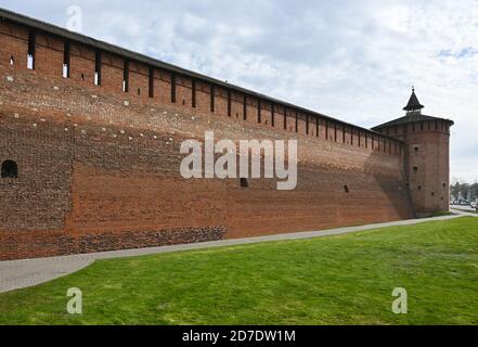 Kreml in Kolomna. Überreste einer Festung aus dem 16. Jahrhundert in der Stadt Kolomna im Osten der Region Moskau. Stockfoto