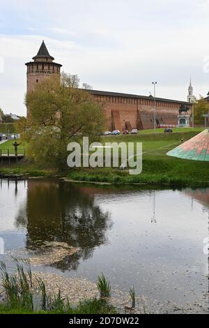 Kreml in Kolomna. Überreste einer Festung aus dem 16. Jahrhundert in der Stadt Kolomna im Osten der Region Moskau. Stockfoto