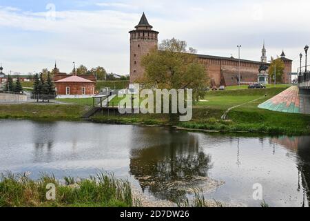 Kreml in Kolomna. Überreste einer Festung aus dem 16. Jahrhundert in der Stadt Kolomna im Osten der Region Moskau. Stockfoto