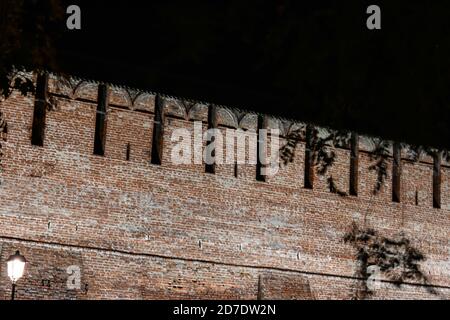 Kreml in Kolomna. Überreste einer Festung aus dem 16. Jahrhundert in der Stadt Kolomna im Osten der Region Moskau. Stockfoto