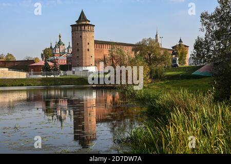 Kreml in Kolomna. Überreste einer Festung aus dem 16. Jahrhundert in der Stadt Kolomna im Osten der Region Moskau. Stockfoto