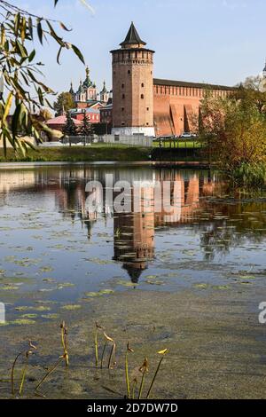 Kreml in Kolomna. Überreste einer Festung aus dem 16. Jahrhundert in der Stadt Kolomna im Osten der Region Moskau. Stockfoto