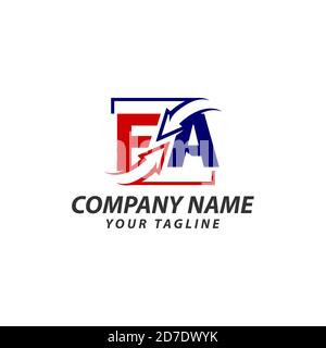 Kreative und einfache Buchstaben AF oder FA für Symbol oder Unternehmens- oder Geschäftslogo-Design-Vektor bearbeitbar Stock Vektor
