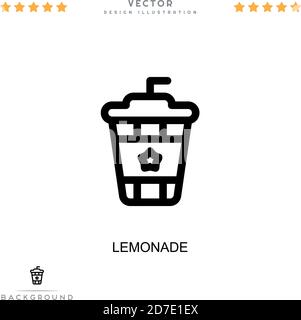 Limonade-Symbol. Einfaches Element aus der digitalen Störungs-Sammlung. Linie Lemonade Symbol für Vorlagen, Infografiken und mehr Stock Vektor