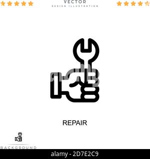 Reparatursymbol. Einfaches Element aus der digitalen Störungs-Sammlung. Line Repair Symbol für Vorlagen, Infografiken und mehr Stock Vektor