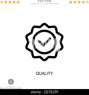 Symbol „Qualität“. Einfaches Element aus der digitalen Störungs-Sammlung. Symbol für Linienqualität für Vorlagen, Infografiken und mehr Stock Vektor