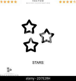 Stars-Symbol. Einfaches Element aus der digitalen Störungs-Sammlung. Symbol für Zeilensterne für Vorlagen, Infografiken und mehr Stock Vektor