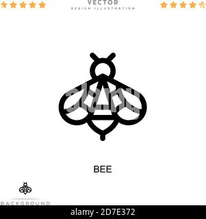 BEE-Symbol. Einfaches Element aus der digitalen Störungs-Sammlung. Line Bee Symbol für Vorlagen, Infografiken und mehr Stock Vektor