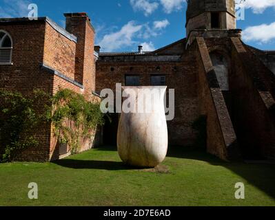 Anmut und Skulptur aus Marmor. Houghton Hall & Gardens, Norfolk, East Anglia, England, Großbritannien. Stockfoto