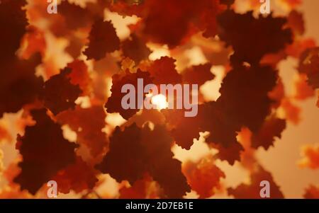 Hämoglobin ist das eisenhaltige Sauerstoff-Transport-Metalloprotein in den roten Blutkörperchen. Es transportiert Sauerstoff aus der Lunge zum Rest des Körpers. Stockfoto