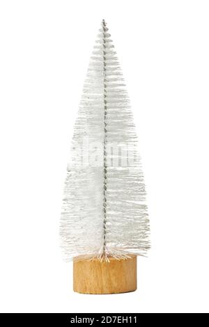 Weiß deco Christas Baum isoliert auf weiß Stockfoto