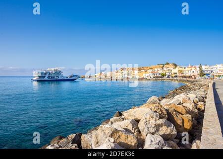 Traditionelles Dorf von Paleochora, Kreta, Griechenland. Stockfoto