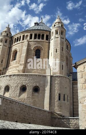 ירושלים, Jerusalem, القدس, Jerozolima, Israel, Izrael, ישראל; Abtei der Dormition - Außenansicht; Dormitio-Abtei; Bazylika Zaśnięcia NMP Stockfoto