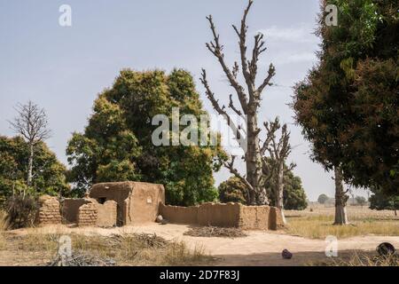 Traditionelle Häuser von Niger in Niamey, Afrika Stockfoto