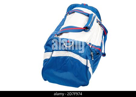 Sporttasche isoliert auf weißem Hintergrund. Stockfoto