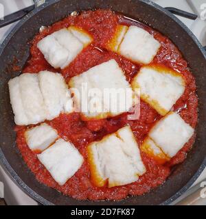 Hausgemachte typisch spanische Küche mit mediterraner Küche Stockfoto