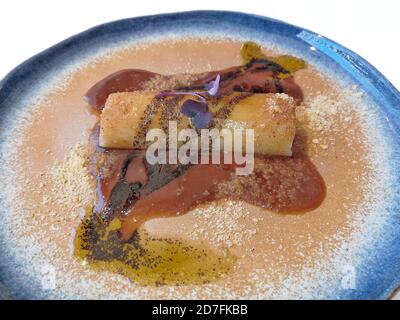 Hausgemachte typisch spanische Küche mit mediterraner Küche Stockfoto