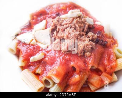 Hausgemachte typisch spanische Küche mit mediterraner Küche Stockfoto
