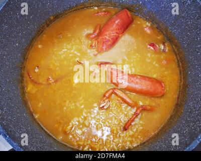 Hausgemachte typisch spanische Küche mit mediterraner Küche Stockfoto