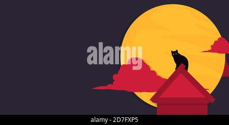 Halloween Hintergrund in Papier geschnitten und Papier Kunst Stil. Ein perfekter Vektor-Hintergrund für Ihre Design-Assets und Banner. Stock Vektor