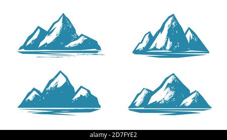 Bergsymbol. Bergsteigen, Klettern Vektor Illustration Stock Vektor