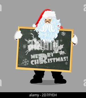 Herzlichen Glückwunsch vom Weihnachtsmann. Neujahrsgrüße. Frohe Weihnachten. Vektorgrafik Stock Vektor